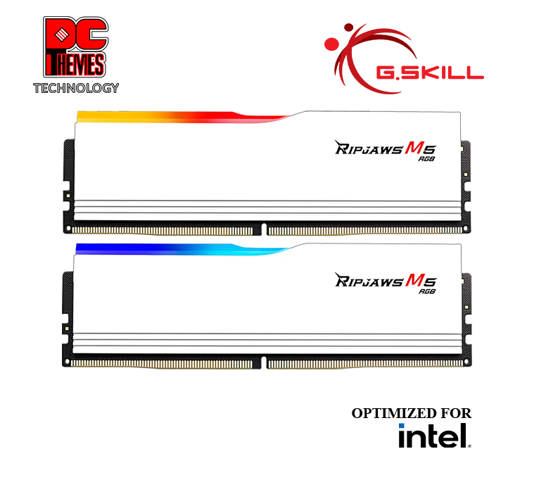 G.SKILL RipJaws M5 RGB 6000MHz 32GB Kit CL36 Desktop Memory White - [Intel]